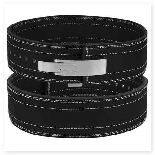 Fitster Weight Leather Lever Lifting Belt and Lifting Wrist Straps 2