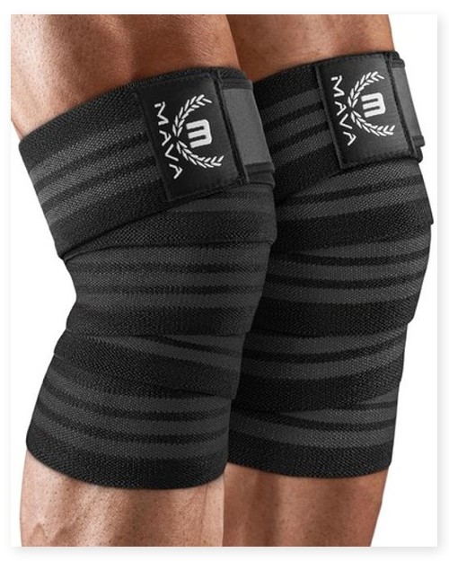 Mava Sports Knee Wraps (Pair) for Men & Women 2