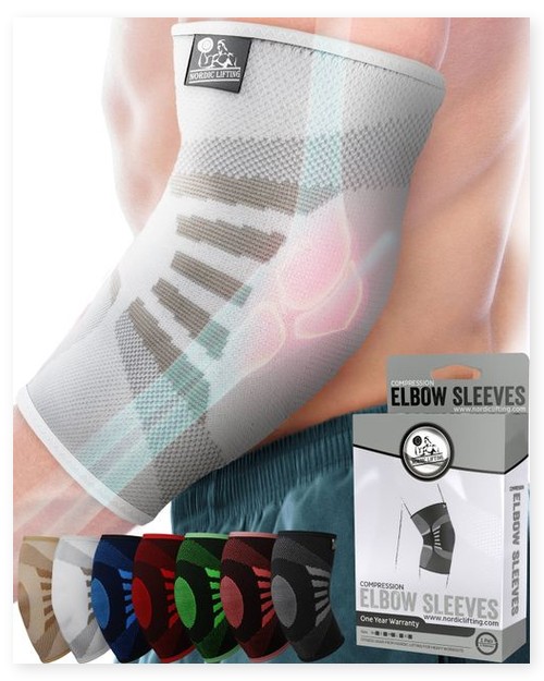 Nordic Lifting Elbow Compression Sleeves